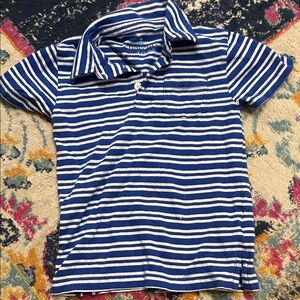Jcrew Blue and White Striped Kids Polo Shirt